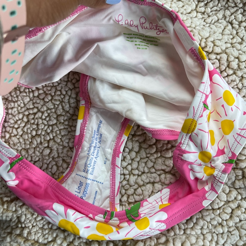 Lilly Pulitzer Pink Daisy Print Bikini Bottoms - Picture 7 of 7